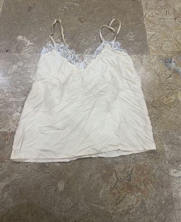 Women's White Lace Trim Camisole