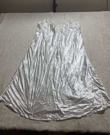 White Satin Dress