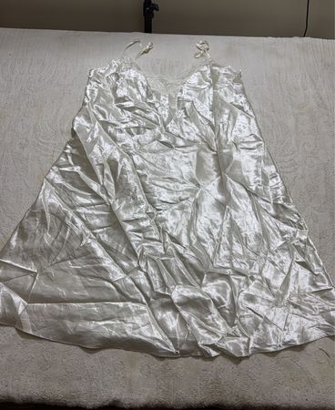 White Satin Dress