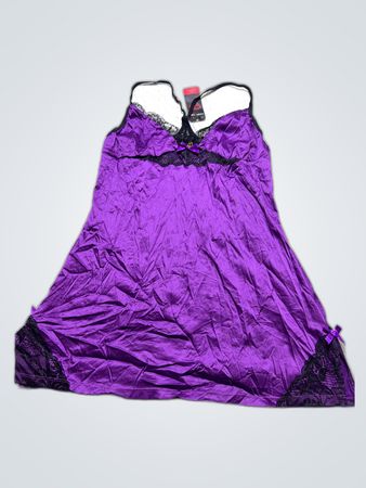 Purple Lace Trim Chemise