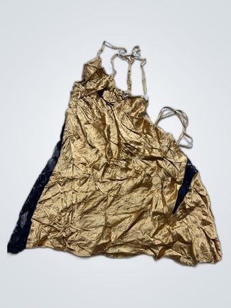 Gold and Black Lace Dress