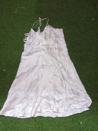 La Vie en Rose White Satin Dress