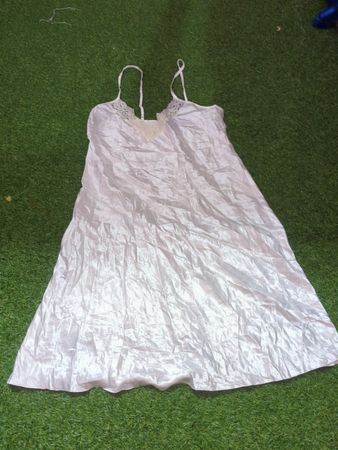 White Satin Slip Dress