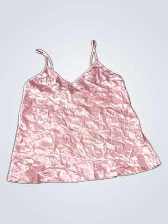 Pink Satin Camisole Top
