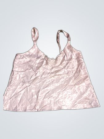 Lace Trim Satin Camisole Top