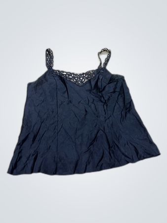 St Michael Black Lace Trim Camisole