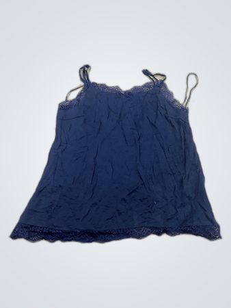 Navy Blue Lace Trim Camisole