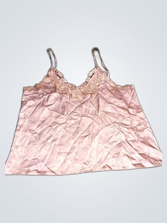 Pink Lace Trim Camisole