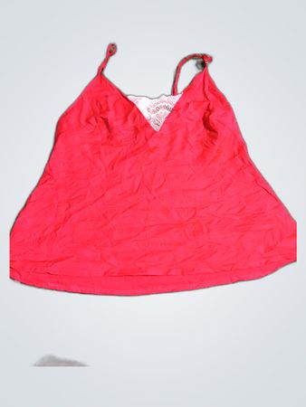 Red Lace Trim Camisole