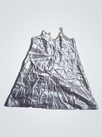 Silver Satin Dress