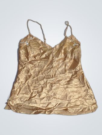 Women's Beige Silk Camisole