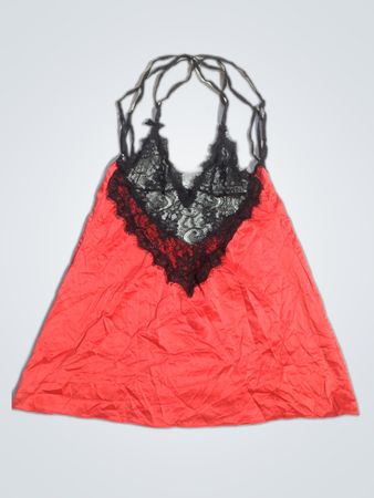 Red Lace Trim Chemise