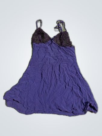 Blue Lace Trim Chemise