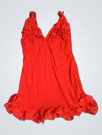 Red Ruffled Dress
