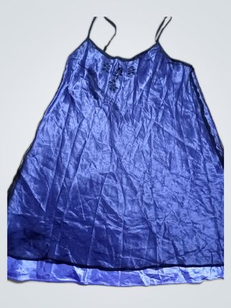 Blue Satin Nightgown