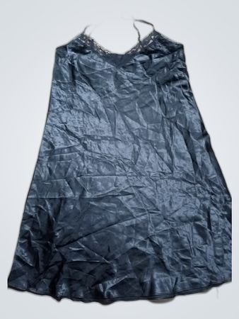 Black Satin Nightgown