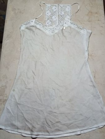 White Lace-Trimmed Top