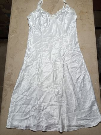 Marks & Spencer White Satin Slip Dress