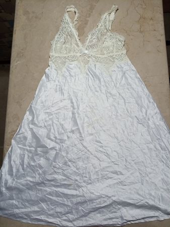 White Lace Trimmed Chemise