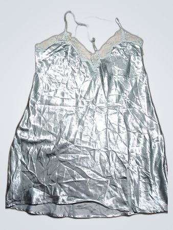 Bou Avenue Silver Satin Chemise