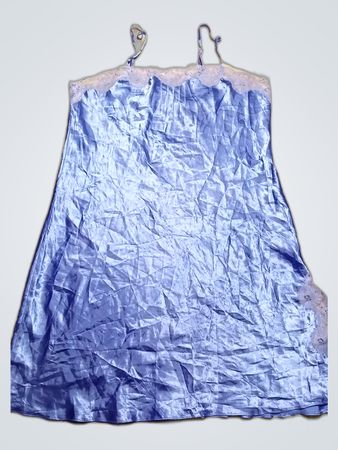 Blue Satin Chemise