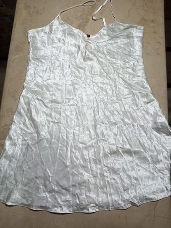 White Satin Dress