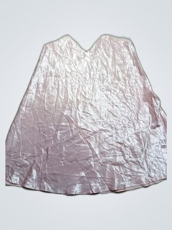 Pink Satin Nightgown with Lace Top