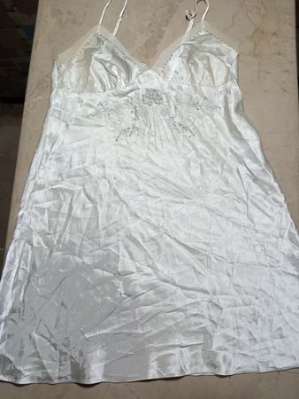 White Satin Nightgown