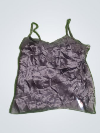 Black Satin Tank Top