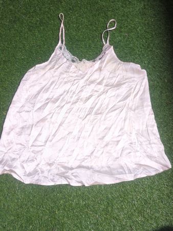 Lace Trim Silk Camisole
