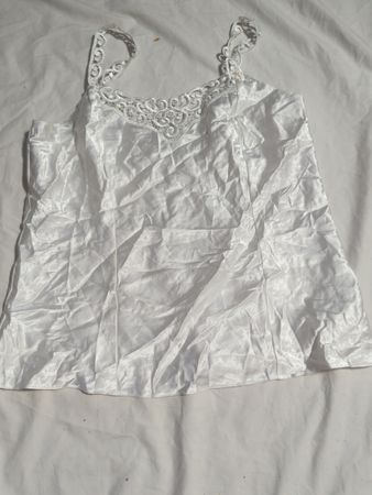 White Lace Trim Top