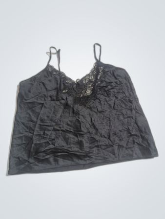 Black Camisole with Lace Trim