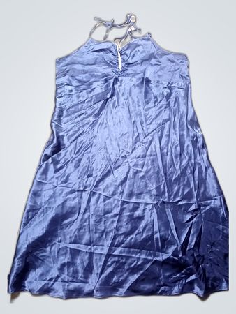 Blue Satin Chemise