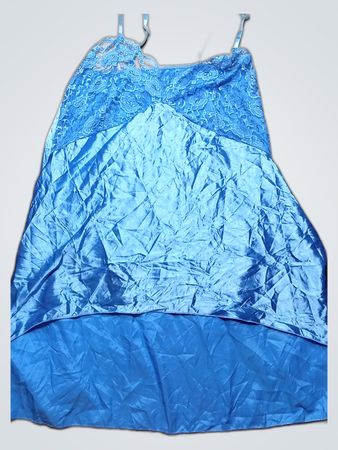 Blue Satin Chemise
