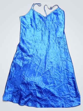 Blue Satin Nightgown