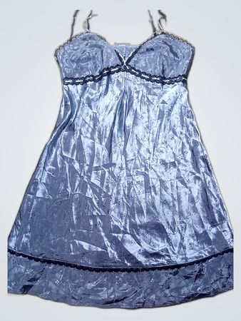 Etam Blue Satin Nightgown