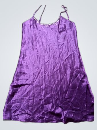 Purple Satin Chemise