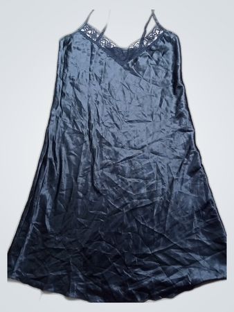 Black Satin Nightgown