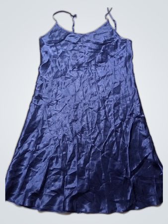 Blue Satin Dress