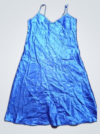 Blue Satin Nightgown
