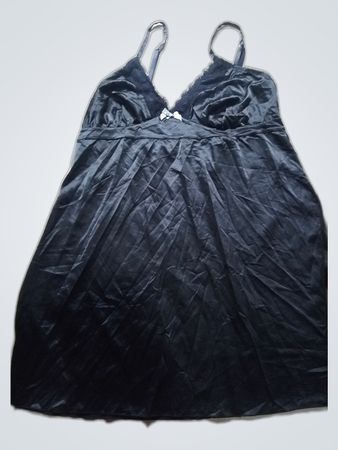 Black Satin Chemise
