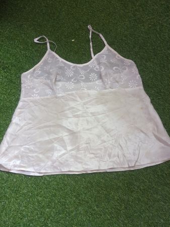 White Lace Trim Camisole Top