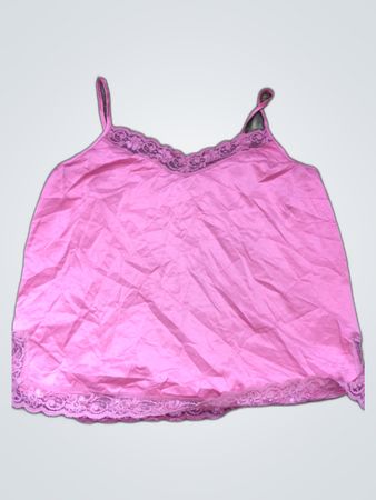 Pink Lace Trim Camisole