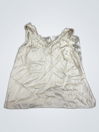 H&M Beige Lace Trim Tank Top