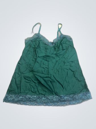 Green Lace-Trimmed Chemise