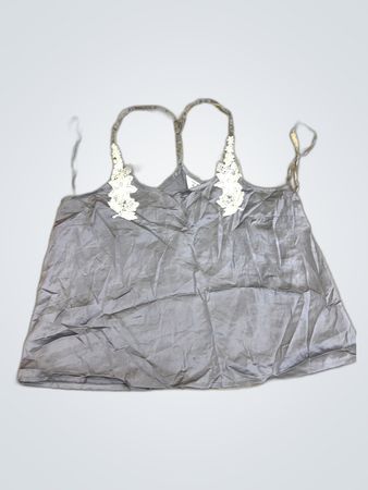 Gray Camisole with White Lace
