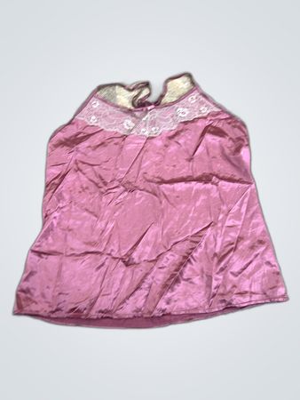 Pink Satin Halter Top
