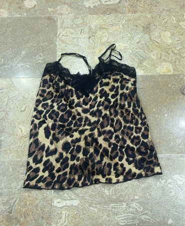 Cameo Rose Leopard-Print Chemise