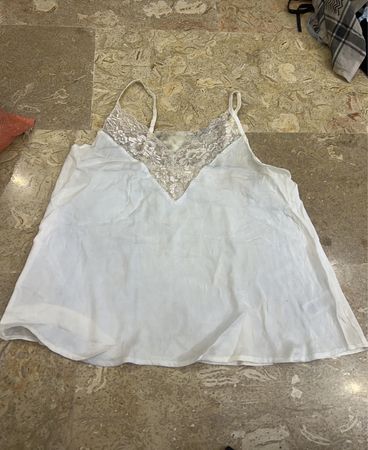 White Lace Trim Camisole