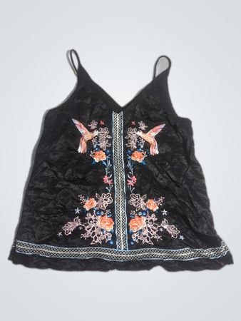 River Island Black Embroidered Top